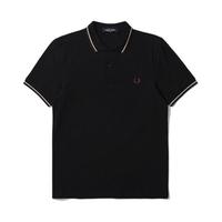FRED PERRY 佛莱德·派瑞 男士短袖POLO衫 FPXPOCM3600XM 黑色/黄红 S