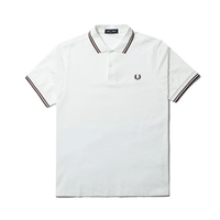 FRED PERRY 佛莱德·派瑞 男士短袖POLO衫 FPXPOCM3600XM 白色/酒红 XL