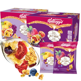 Kellogg's 家乐氏 谷兰诺拉 什锦水果谷物组合装 2口味 490g*2盒（草莓+黄桃）
