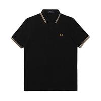 FRED PERRY 佛莱德·派瑞 男士短袖POLO衫 FPXPOCM3600XM 黑色/橙白 XXL
