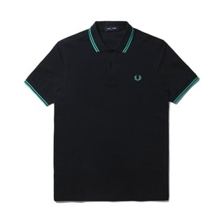 FRED PERRY 佛莱德·派瑞 男士短袖POLO衫 FPXPOCM3600XM 黑色/亮绿 S