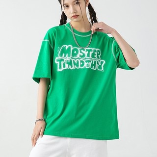 MOSTER TIMNOTHY 女士圆领短袖T恤 绿色 XL