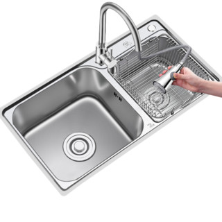 ZUNCHI 尊驰 卫浴水槽双槽304不锈钢加厚厨房洗菜盆洗菜池洗碗槽