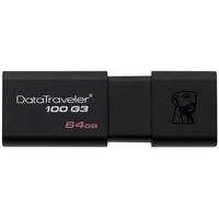 Kingston 金士顿 DataTraveler系列 DT100G3 USB 3.0 U盘 黑色 64GB USB-A 五只装