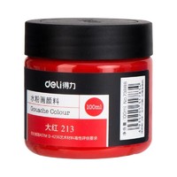 deli 得力 73888 水粉颜料 大红 100ml