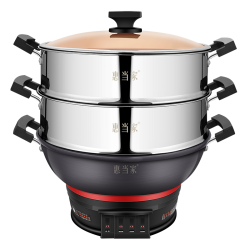 hui dang jia 惠当家 电炒锅家用多功能电热锅铸铁电锅煎蒸煮炖一体式