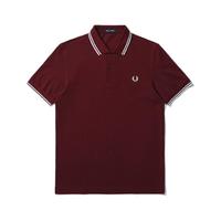 FRED PERRY 佛莱德·派瑞 男士短袖POLO衫 FPXPOCM3600XM 酒红色/白色 M