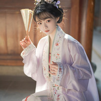 钟灵记 -芊芊:定织横罗明代短衫吊带主腰绣花汉服女2022夏马面裙