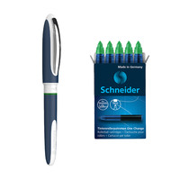 Schneider 施耐德 星际2.0系列 For Documents 拔帽中性笔 绿色 0.6mm 单支装+907 中性笔替芯 绿色 0.6mm 5支装