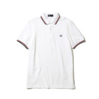 FRED PERRY 佛莱德·派瑞 男士短袖POLO衫 FPXPOCM3600XM 白色/红黑 XL