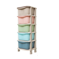 禧仕多 收纳柜 5层 37*37*99cm 马卡龙色