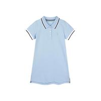 HAZZYS 哈吉斯 HZOXGD52CZ555 女童短袖POLO裙 冰晶蓝 110cm