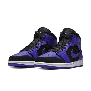 AIR JORDAN 正代系列 Air Jordan 1 Mid (GS) 大童篮球鞋 554725-051 黑紫色 40