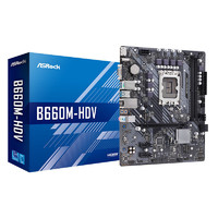 ASRock 华擎 B660M-HDV台式电脑游戏主板支持12400/12600K