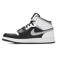 AIR JORDAN 正代系列 Air Jordan 1 Mid (GS) 大童篮球鞋 554725-073 灰白黑 36.5