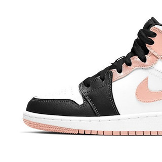 AIR JORDAN 正代系列 Air Jordan 1 Mid (GS) 大童篮球鞋 554725-133 黑粉色 38.5