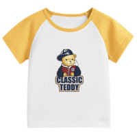 Classic Teddy 精典泰迪 TD2004ZY0016AD 儿童短袖T恤 棒球熊-杏黄 120cm