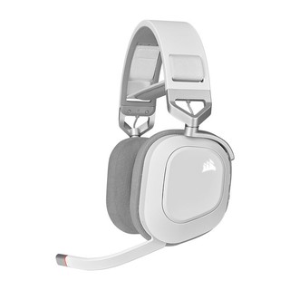 USCORSAIR 美商海盗船 HS80 RGB WIRELESS 耳罩式头戴式2.4G无线游戏耳机 白色