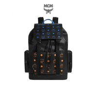 MCM 男女款经典LOGO双肩背包 中号 MMK BASX01 BK