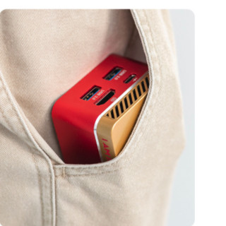 NINGMEI 宁美 CR160 钢铁侠限定版 赛扬版 家用台式机 红金色 (赛扬J4125、核芯显卡、8GB、256GB SSD、风冷)