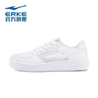ERKE 鸿星尔克 板鞋女鞋小白鞋透气2022夏季新款空军一号厚底鞋子运动鞋