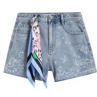 LILY 丽丽 5A波系列 女士牛仔短裤 120249G59044112