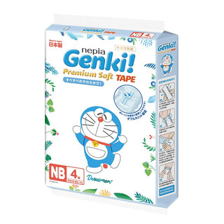 nepia 妮飘 Genki!系列 纸尿裤 哆啦A梦款 NB4片