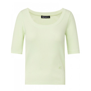 MO&Co. 摩安珂 女士圆领短袖T恤 MBB1TEE016 马卡龙绿色 XS