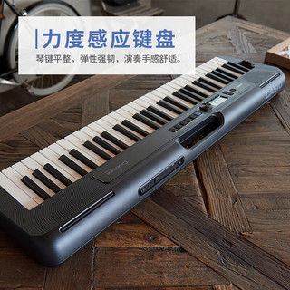 CASIO 卡西欧 智能电子琴CT-S系列便携式61键入门演奏专业电子乐器 CT-S300黑色+便携琴包+学琴礼包