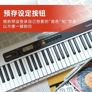 CASIO 卡西欧 智能电子琴CT-S系列便携式61键儿童成人初学入门演奏专业电子乐器 CT-S200红色单机