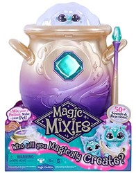 Magic 美吉 Mixies 魔法迷雾锅，带8英寸（约20厘米）蓝色毛绒玩具和 50 多种声音和反应