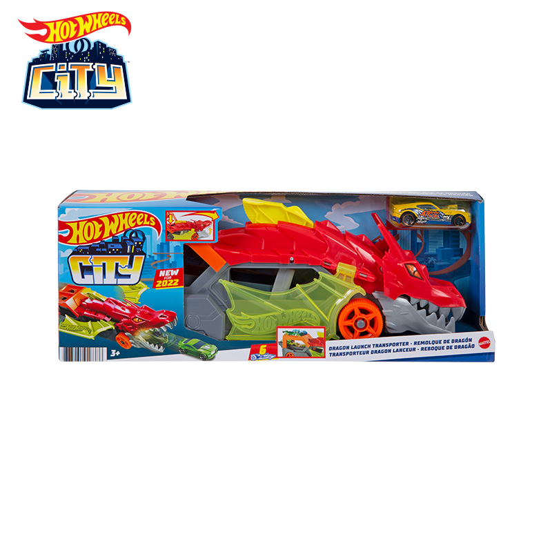风火轮 城市猛龙弹射运输车套装儿童男孩合金车模玩具汽车GTK42
