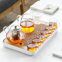 PLUS会员：苏氏陶瓷 玻璃茶具11件套套装