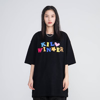 KILLWINNER 女款短袖T恤 202202171640 黑色 XL