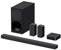 SONY 索尼 HT-S40R - 5.1 声道音响条(包括有线低音炮,无线后置扬声器,蓝牙,环绕声,杜比数字),黑色
