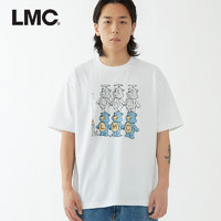 LMC 原创限定三只小熊短袖T恤2021新款韩版纯棉宽松男女情侣款上衣