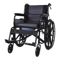揽康 手动轮椅 升级一体轮 双层座面坐便