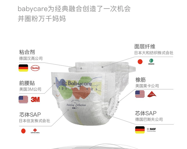 babycare 艺术大师系列 婴儿纸尿裤 XL21片