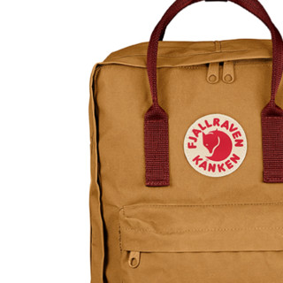 FJÄLLRÄVEN 北极狐 OUTDOOR KankenFamily Kanken Classic系列 中性双肩包 23510-166-326 橡子色/公牛红 16L