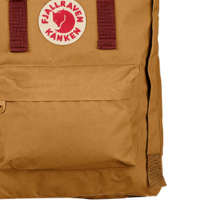 FJÄLLRÄVEN 北极狐 OUTDOOR KankenFamily Kanken Classic系列 中性双肩包 23510-166-326 橡子色/公牛红 16L