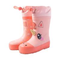 kocotree kk树 KQ19420 儿童卡通雨鞋 粉色独角兽 34码