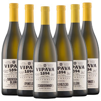 VIPAVA1894维帕瓦 灰皮诺霞多丽干白葡萄酒长相思整箱装