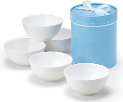 NARUMI 鸣海 Silky White系列 9968-21625 11cm骨瓷碗5只礼盒装
