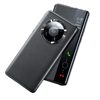 Greyes 观悦 华为 Mate 40 Pro 皮质翻盖手机壳 暗夜黑