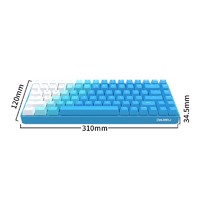 PLUS会员：Dareu 达尔优 A84 三模机械键盘 84键 天空轴V3 冰川蓝