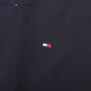 Tommy 春夏男装经典通勤光洁府绸刺绣标微弹扣领衬衫MW0MW20976 藏青色DW5 L