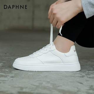 达芙妮（DAPHNE）女鞋小白鞋女新款鞋子女春秋透气女运动休闲鞋女 白黑 37 白黑 39