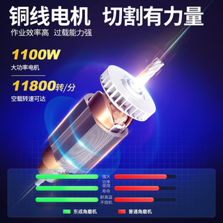 Dongcheng 东成 1100W角磨机S1M-FF-125S工业级角向磨光机