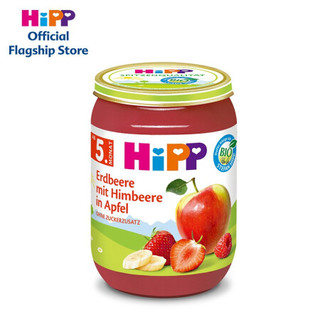 喜宝（HiPP）果泥婴儿有机辅食 草莓树莓苹果口味 欧洲原装进口 5个月以上可用