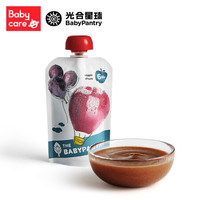 光合星球 babycare旗下品牌 多口味水果泥100g*6 欧洲进口幼儿佐餐泥宝宝西梅泥吸吸袋